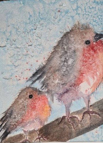 Christine M. Robins, from Father to Son, watercolour.